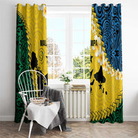 Malampa Province Window Curtain Vanuatu Map - Plumeria Flag Color LT14 - Polynesian Pride