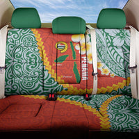 Penama Province Back Car Seat Cover Vanuatu Map - Plumeria Flag Color LT14 One Size Red - Polynesian Pride