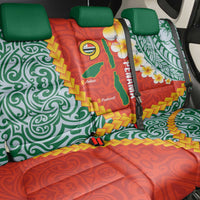 Penama Province Back Car Seat Cover Vanuatu Map - Plumeria Flag Color LT14 - Polynesian Pride