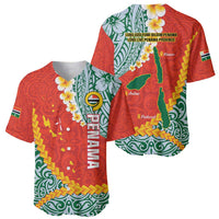 Penama Province Baseball Jersey Vanuatu Map - Plumeria Flag Color LT14 - Polynesian Pride
