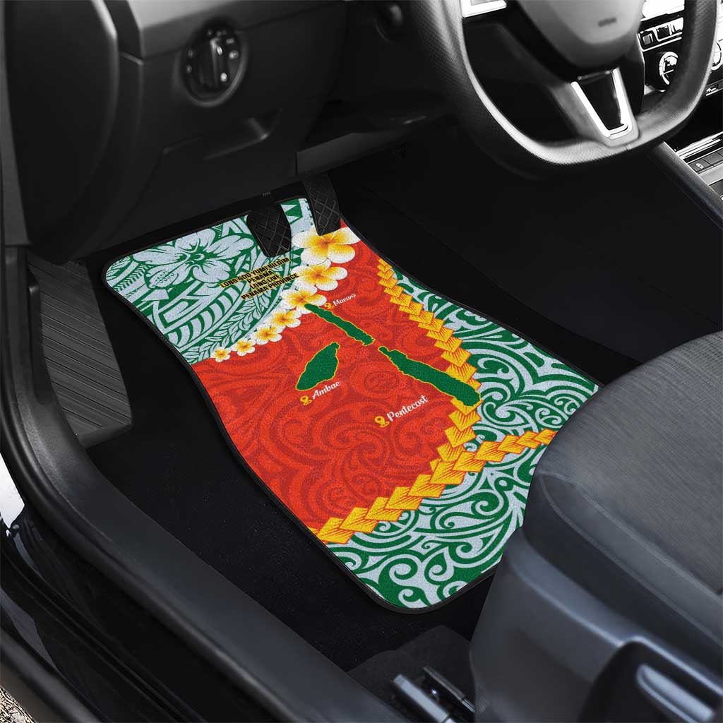 Penama Province Car Mats Vanuatu Map - Plumeria Flag Color LT14 - Polynesian Pride