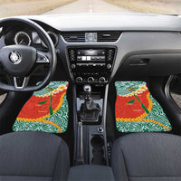 Penama Province Car Mats Vanuatu Map - Plumeria Flag Color LT14 Set 2pcs - Front Red - Polynesian Pride