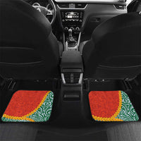 Penama Province Car Mats Vanuatu Map - Plumeria Flag Color LT14 Set 2pcs - Back Red - Polynesian Pride