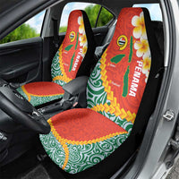 Penama Province Car Seat Cover Vanuatu Map - Plumeria Flag Color LT14 - Polynesian Pride