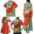 Penama Province Family Matching Tank Maxi Dress and Hawaiian Shirt Vanuatu Map - Plumeria Flag Color