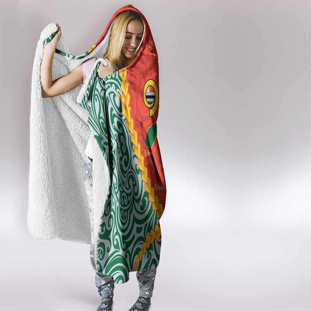 Penama Province Hooded Blanket Vanuatu Map - Plumeria Flag Color LT14 - Polynesian Pride