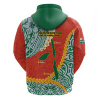 Penama Province Hoodie Vanuatu Map - Plumeria Flag Color LT14 - Polynesian Pride