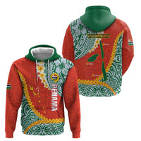 Penama Province Hoodie Vanuatu Map - Plumeria Flag Color LT14 - Polynesian Pride
