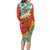 Penama Province Long Sleeve Bodycon Dress Vanuatu Map - Plumeria Flag Color