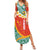 Penama Province Summer Maxi Dress Vanuatu Map - Plumeria Flag Color