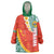 Penama Province Wearable Blanket Hoodie Vanuatu Map - Plumeria Flag Color