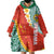 Penama Province Wearable Blanket Hoodie Vanuatu Map - Plumeria Flag Color