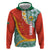 Penama Province Zip Hoodie Vanuatu Map - Plumeria Flag Color