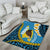 Sanma Province Area Rug Vanuatu Pattern Myna Bird - Plumeria Flag Color