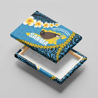 Sanma Province Canvas Wall Art Vanuatu Pattern Myna Bird - Plumeria Flag Color LT14 - Polynesian Pride