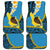 Sanma Province Car Mats Vanuatu Pattern Myna Bird - Plumeria Flag Color