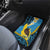 Sanma Province Car Mats Vanuatu Pattern Myna Bird - Plumeria Flag Color