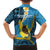 Sanma Province Family Matching Off Shoulder Maxi Dress and Hawaiian Shirt Vanuatu Pattern Myna Bird - Plumeria Flag Color