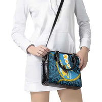 Sanma Province Shoulder Handbag Vanuatu Pattern Myna Bird - Plumeria Flag Color LT14 - Polynesian Pride