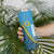 Sanma Province Skinny Tumbler Vanuatu Pattern Myna Bird With Plumeria Flag Color