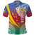 Shefa Province Polo Shirt Vanuatu Pattern Map - Plumeria Flag Color