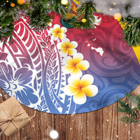 Shefa Province Tree Skirt Vanuatu Pattern Map - Plumeria Flag Color LT14 - Polynesian Pride