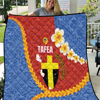 Tafea Province Quilt Vanuatu Pattern Map - Plumeria Flag Color LT14 Red - Polynesian Pride
