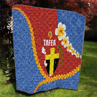 Tafea Province Quilt Vanuatu Pattern Map - Plumeria Flag Color LT14 - Polynesian Pride