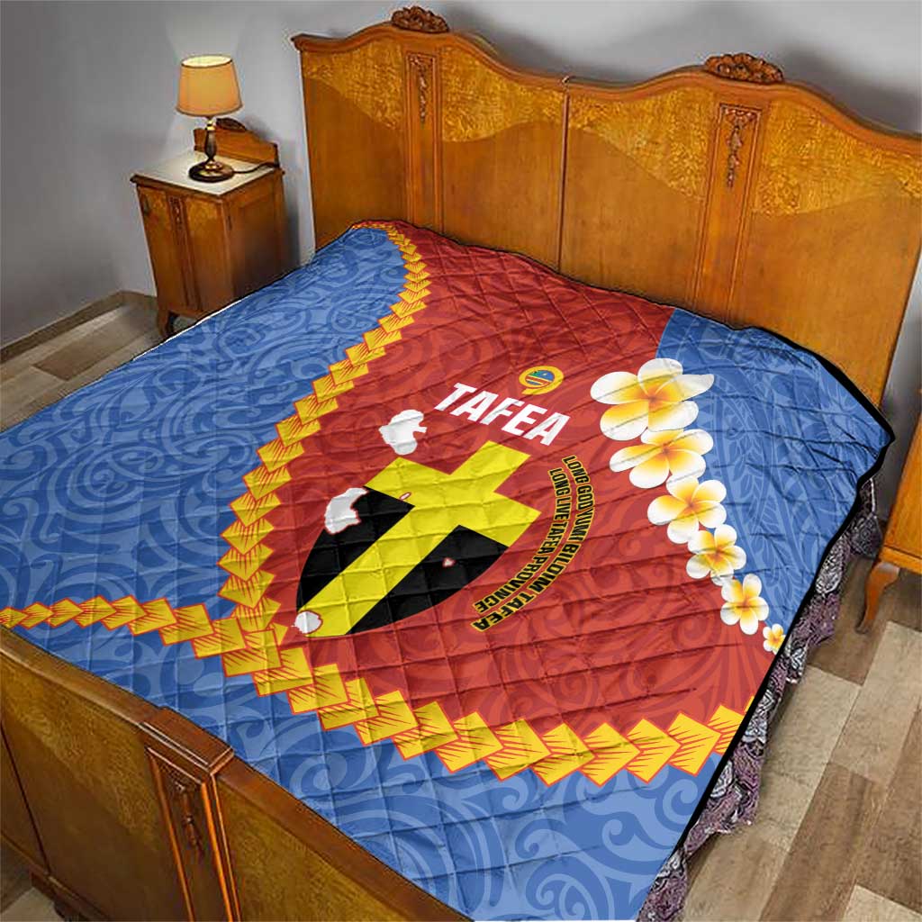 Tafea Province Quilt Vanuatu Pattern Map - Plumeria Flag Color LT14 - Polynesian Pride