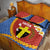 Tafea Province Quilt Bed Set Vanuatu Pattern Map - Plumeria Flag Color