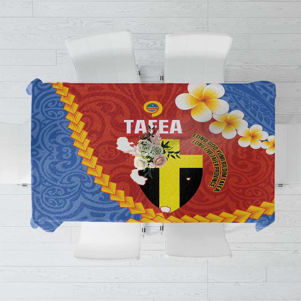 Tafea Province Tablecloth Vanuatu Pattern Map - Plumeria Flag Color