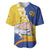 Torba Province Baseball Jersey Vanuatu Pattern Crocodile - Plumeria Flag Color