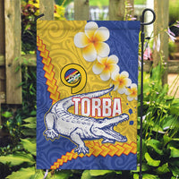 Torba Province Garden Flag Vanuatu Pattern Crocodile - Plumeria Flag Color LT14 Garden Flag Yellow - Polynesian Pride