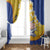 Torba Province Window Curtain Vanuatu Pattern Crocodile - Plumeria Flag Color