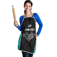 Custom New Zealand Stingray Oztag Apron Tag Rugby Maori Pattern Black Version LT14 - Polynesian Pride