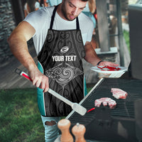 Custom New Zealand Stingray Oztag Apron Tag Rugby Maori Pattern Black Version LT14 - Polynesian Pride