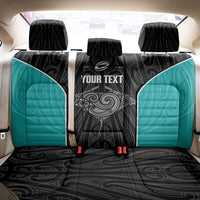 Custom New Zealand Stingray Oztag Back Car Seat Cover Tag Rugby Maori Pattern Black Version LT14 - Polynesian Pride