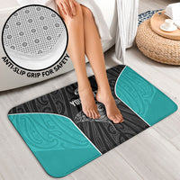Custom New Zealand Stingray Oztag Bathroom Set Tag Rugby Maori Pattern Black Version LT14 - Polynesian Pride