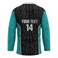 Custom New Zealand Stingray Oztag Hockey Jersey Tag Rugby Maori Pattern Black Version LT14 - Polynesian Pride