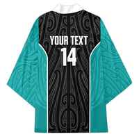 Custom New Zealand Stingray Oztag Kimono Tag Rugby Maori Pattern Black Version LT14 - Polynesian Pride