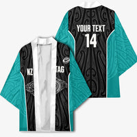Custom New Zealand Stingray Oztag Kimono Tag Rugby Maori Pattern Black Version LT14 - Polynesian Pride