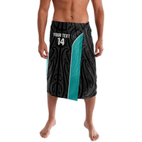 Custom New Zealand Stingray Oztag Lavalava Tag Rugby Maori Pattern Black Version LT14 Black - Polynesian Pride