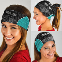 Custom New Zealand Stingray Oztag Neck Gaiter Tag Rugby Maori Pattern Black Version LT14 - Polynesian Pride