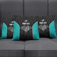 Custom New Zealand Stingray Oztag Pillow Cover Tag Rugby Maori Pattern Black Version LT14 - Polynesian Pride