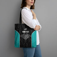 Custom New Zealand Stingray Oztag Tote Bag Tag Rugby Maori Pattern Black Version LT14 - Polynesian Pride