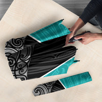 Custom New Zealand Stingray Oztag Umbrella Tag Rugby Maori Pattern Black Version LT14 - Polynesian Pride