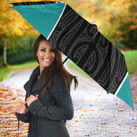 Custom New Zealand Stingray Oztag Umbrella Tag Rugby Maori Pattern Black Version LT14 - Polynesian Pride