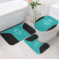 Custom New Zealand Stingray Oztag Bathroom Set Tag Rugby Maori Pattern Teal Version LT14 - Polynesian Pride