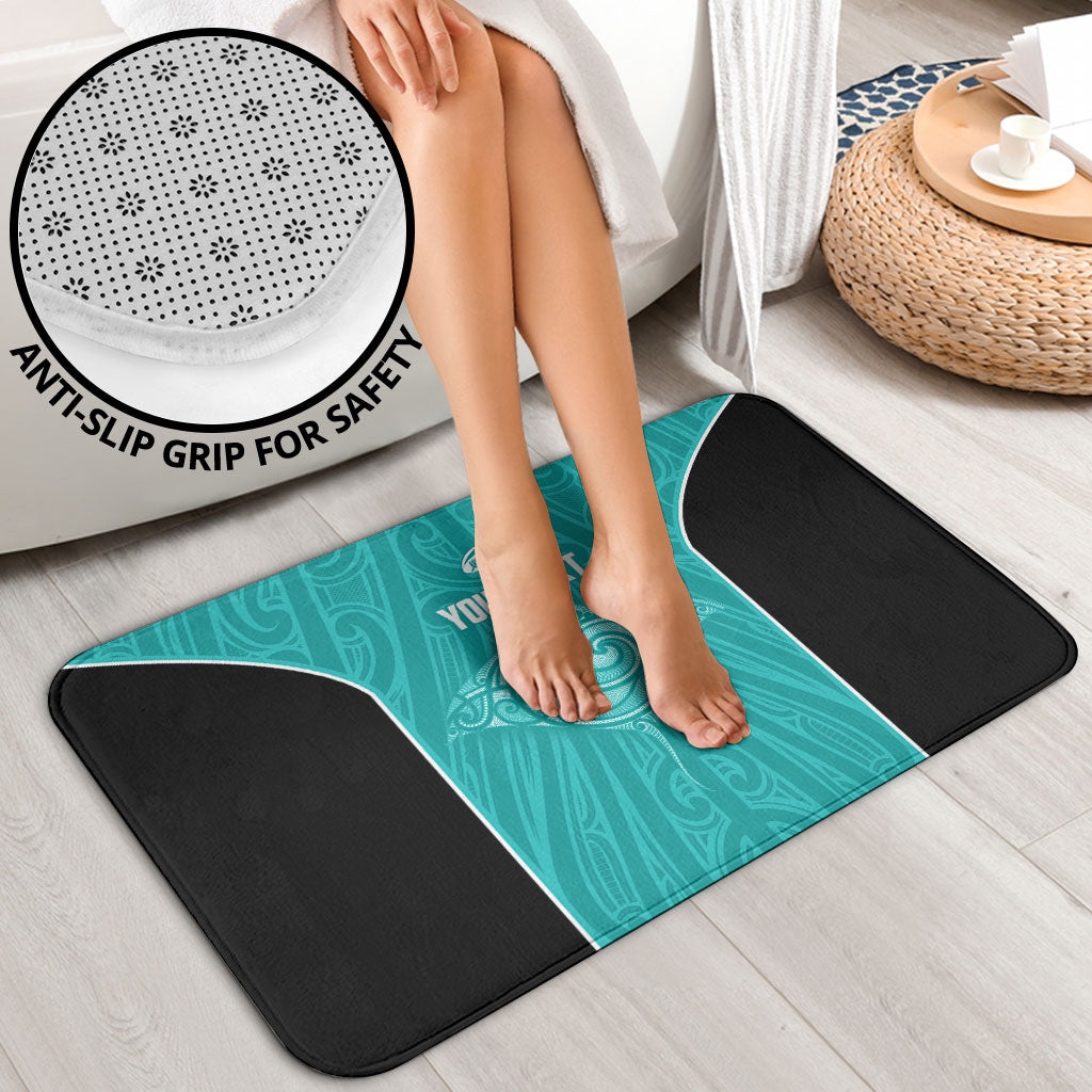 Custom New Zealand Stingray Oztag Bathroom Set Tag Rugby Maori Pattern Teal Version LT14 - Polynesian Pride