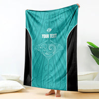 Custom New Zealand Stingray Oztag Blanket Tag Rugby Maori Pattern Teal Version LT14 - Polynesian Pride